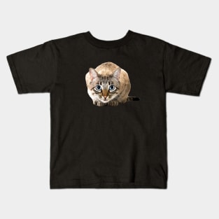 Bengal Cat Snow Mink Beauty Kids T-Shirt